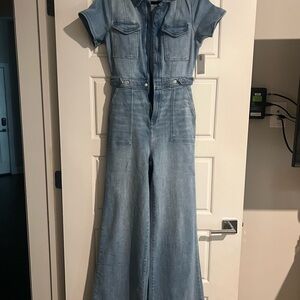 Good American Light Blue Jean jumpsuit
